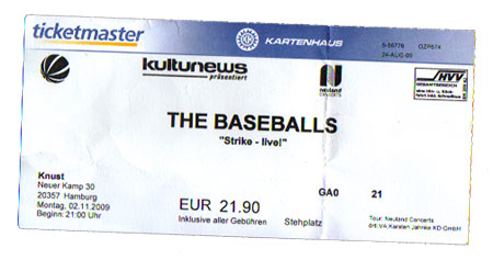 The Baseballs Ticket