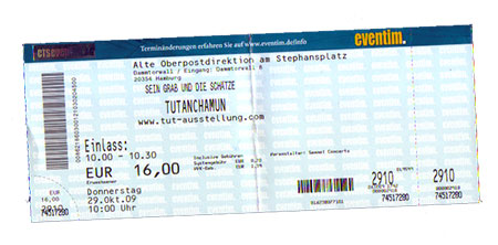 Tutanchamun Ticket